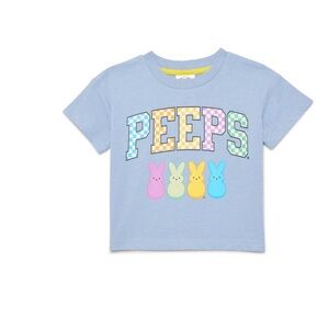 Easter Peeps Toddler Girls Graphic Tee with Short Sleeves, Sizes 12M-5T